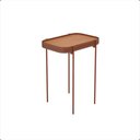 Ver imagem 2 de Mesa Lateral Mavi G 70x37 Nature com Pes Metal Cobre