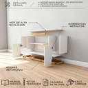 Ver imagem 3 de Rack Canadá com Rodapé 107cm para TV 43" Byhouse