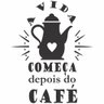 Adesivo de Parede Decoratico Frase a Vida Começa Depois do Café - 3