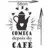 Adesivo de Parede Decoratico Frase a Vida Começa Depois do Café - 2