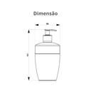 Ver imagem 3 de Saboneteira Porta Sabonete Líquido para Banheiro Essence Cor Branco Durín