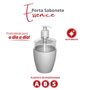Ver imagem 2 de Saboneteira Porta Sabonete Líquido para Banheiro Essence Cor Branco Durín