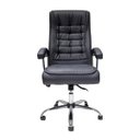 Ver imagem 5 de Cadeira Presidente Preta Computador Big Molas Couro Sintético