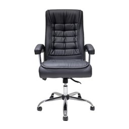 Cadeira Presidente Preta Computador Big Molas Couro Sintético - 5