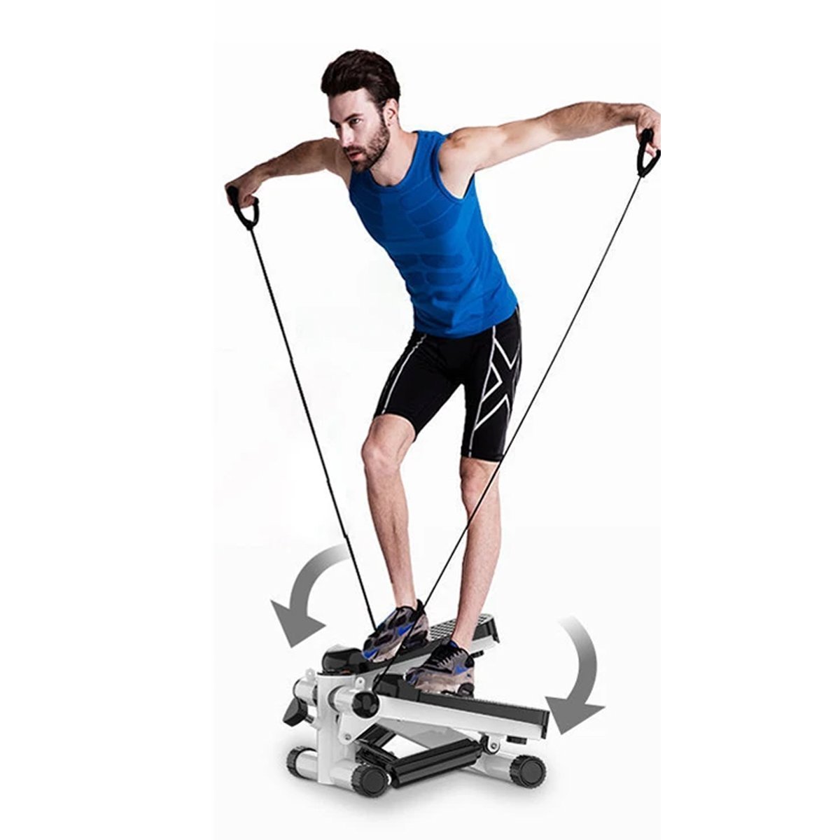 Mini Stepper Simulador Caminhada Fisioterapia Braço Perna Gluteo Corpo Exercicio Fisico Musculaçao a - 2