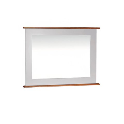 Espelheira para Banheiro Retangular Dália 3060-80 Linz Móveis - Off White/imbuia Glazer
