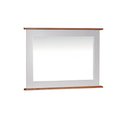 Ver imagem 1 de Espelheira para Banheiro Retangular Dália 3060-80 Linz Móveis - Off White/imbuia Glazer