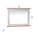 Ver imagem 2 de Espelheira para Banheiro Retangular Dália 3060-80 Linz Móveis - Off White/imbuia Glazer