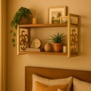 Ver imagem 3 de Kit 3 Suportes Prateleira Dourado Ouro Estilo Industrial Não Descasca Não Enferruja Decorativo