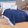 Edredom Infantil Solteiro 4 Peças Azul Marinho Marinho - 1
