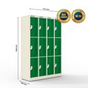 Ver imagem 4 de Armário de Aço 12 Portas - Nk 4303 Nilko Armários Verde Cadeado Padrão