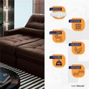 Ver imagem 3 de Sofá Retrátil Reclinável Sevilha 3,00m Suede Velut Marrom Molas Ensacadas - King House