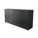 Ver imagem 3 de Balcão Buffet Lusso 4 Portas 3 Prateleiras Chumbo - Panorama Móveis