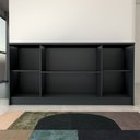 Ver imagem 5 de Balcão Buffet Lusso 4 Portas 3 Prateleiras Chumbo - Panorama Móveis