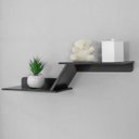 Ver imagem 2 de Prateleira Niho Duplo Zig Zag Mdf Preta