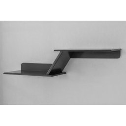 Prateleira Niho Duplo Zig Zag Mdf Preta - 1