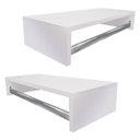 Ver imagem 1 de Kit 2 Cabideiro Arara Expositor De Roupas Para Loja Cabideiros Closet Araras Branco 100% MDF MVD Móv