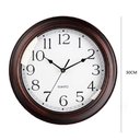 Ver imagem 5 de Relogio de Parede Vintage Analogico Decorativo Silencioso Estilo Madeira Numeros Grandes Marrom