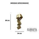 Ver imagem 2 de Decoração Escultura de Parede Abstrata em Aço Cor Dourado Exclusiva no Brasil Para Sala Quarto Escr