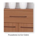 Ver imagem 4 de Armário de Cozinha Iguape 100% Mdf Tuboarte 5 Portas e 1 Gaveta Freijó Canelado