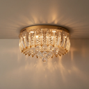 Ver imagem 5 de Plafon Sobrepor Led Cristal e Acrílico Greta 45cm 24w Dourado Luz Amarela