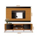 Ver imagem 4 de Painel com Rack Ripado TV 75 Polegadas Cedro Preto Legacy 2.0 Edn Móveis