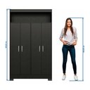 Ver imagem 6 de Armário Multiuso 4 portas e Nicho NT4030 Preto tx Notável Móveis