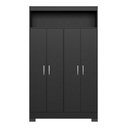 Ver imagem 5 de Armário Multiuso 4 portas e Nicho NT4030 Preto tx Notável Móveis