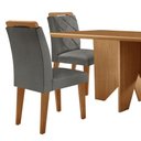 Ver imagem 4 de Mesa Evora 120 Mdf com 4 Cadeiras Melissa Linho Grafite-naturalle-naturalle