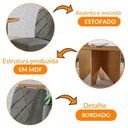 Ver imagem 2 de Mesa Evora 120 Mdf com 4 Cadeiras Melissa Linho Grafite-naturalle-naturalle