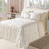 Kit Cobre Leito Bordado Melody Casal Queen 5 Peças 180 Fios Marfim - 1