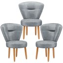 Ver imagem 1 de Conjunto 3 Poltronas para Camarim Estúdio de Beleza Sala de Jantar Pés Palito Resistente Ergonômica