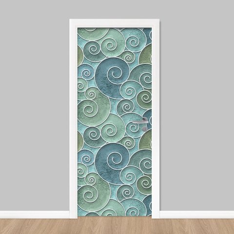 Adesivo de Porta - Abstrato Rustico 1 Dekalque 73x213