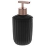 Porta Sabonete Líquido de Acrílico Redondo Preto Bagno 350ML - 1