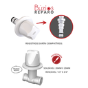 Ver imagem 2 de Reparo para Registro de Pressão com Canopla Búzios Luxo Cor Branco Durín