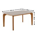 Ver imagem 5 de Mesa de Jantar Liz 180cm Tampo MDF Vidro Canto Copo com 6 Cadeiras Lorena Moderna Mobília