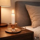 Ver imagem 1 de Castiçal Prato Cobre Puro Suporte Porta Vela Decorativo Alça