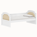 Ver imagem 1 de Cama Infantil em MDF Branca com Palinha Natural Linha Classic Premium