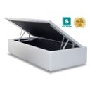 Ver imagem 1 de Base Box Baú Solteiro Sintético branco com pistao a gás