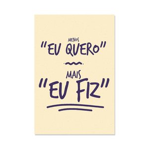 Placa Decorativa Frase Eu Fiz