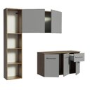 Ver imagem 4 de Armário de Cozinha Compacta 120cm Rustic/Cinza Easy Madesa