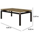 Ver imagem 2 de Mesa De Centro Industrial Para Sala Malva Preto Demolição