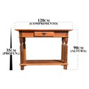 Ver imagem 2 de Aparador Rústico Em Madeira Maciça Com Gaveta e Prateleira Libertas Rosas Artesanato Aparador com Ga