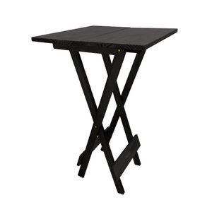 Mesa Bistro Dobravel Quadrada Preta