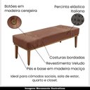 Ver imagem 3 de Recamier Decorativo 90cm Kors Veludo Pés de Madeira Cobre- Gran Belo