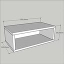 Ver imagem 2 de Aparador Mesa de Cabeceira Branco Off White Moderno Simples Bancada Suspensa