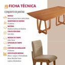 Ver imagem 5 de Conjunto de Jantar Flora 8 Lugares Barril Cadeiras Bella Creme e Off 220cm Mobillare