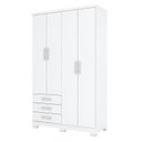 Ver imagem 2 de Guarda Roupa Solteiro Caju 4 Portas e Penteadeira Daila Ambiente com Led Branco - Henn