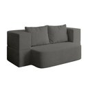 Ver imagem 1 de Sofá Cama Puff Modular Dobrável 1,90m Duo Boucle - Balaqui Cor:grafite