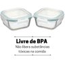 Kit Potes De Vidro Herméticos 3 Peças Quadrado 310ml - 4